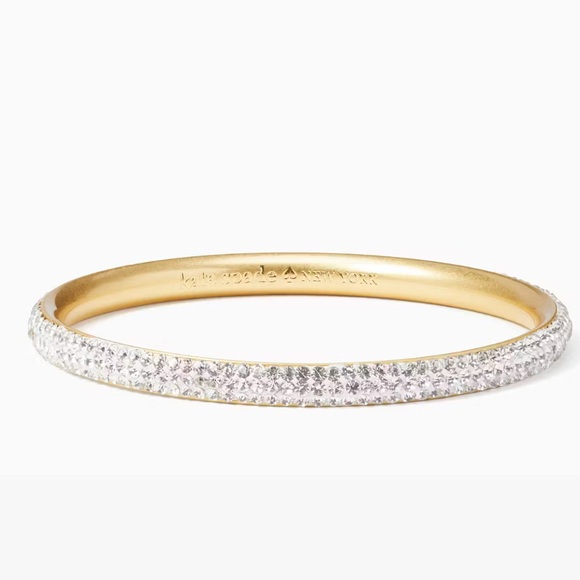 kate spade Jewelry - Kate Spade Gold Razzle Dazzle Bangle Bracelet ~ Prom Wedding Rhinestone Bling